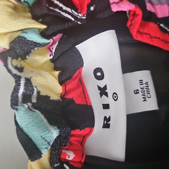 RIXO Blue and Orange Ruffled Tiered Maxi Dress - Picture 3 of 5